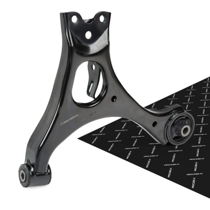 Image of RIDEX 273C1529 Suspension arm Control Arm, Steel, Front Axle Left, with rubber mount Steel Track Control Arm (273)