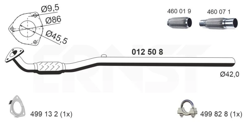Image of Exhaust Pipe ERNST 012508