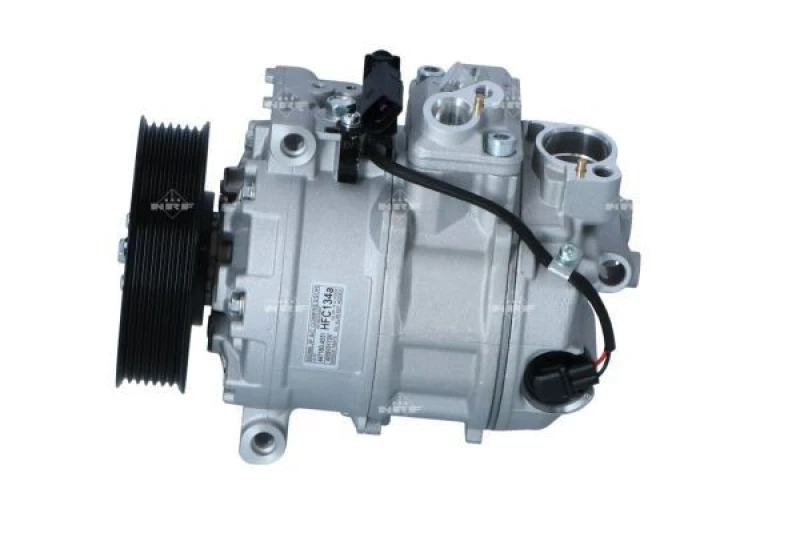 Image of NRF 32777 AC Compressor EASY FIT PAG 46, with PAG compressor oil, with gaskets/seals Compressor,air conditioning (447)
