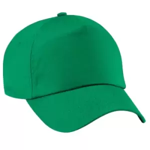 Image of Beechfield Plain Unisex Junior Original 5 Panel Baseball Cap (One Size) (Kelly Green)
