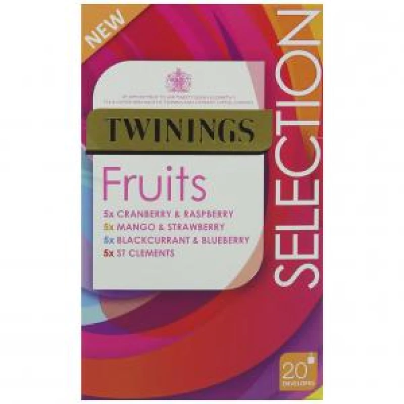 Image of TWININGS Fruit Selection Tea Bags Individually Wrapped (Pack 20)...