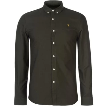 Image of Farah Oxford Long Sleeve Shirt - Green