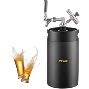 image of Beer Growler Tap System, 270Oz Mini Keg, 8L Pressurized Beer Growler, 304 Stainless Steel Mini Keg Growler, Comes with Dual Pressure Display CO2