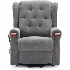 Image of Harrogate dual rise rec pebble grey fabric recliner