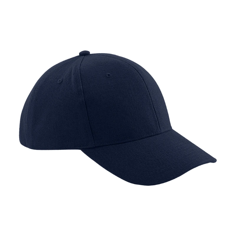 Image of Beechfield Beechfield Men Pro-Style Heavy Brushed Cotton Baseball Cap Headwear in Mid Navy Mid Navy One Size Male 5055747773712