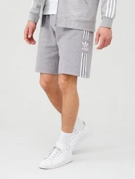 image of adidas Originals Lock Up Shorts - Medium Grey Heather, Size XL, Men