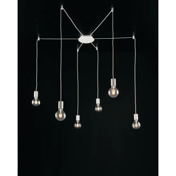 Image of Fan Europe Lighting - Fan Europe HABITAT 6 Light Cluster Pendant Ceiling Light White 500cm