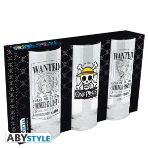 image of One Piece - Wanted Glasses (Set of 3)