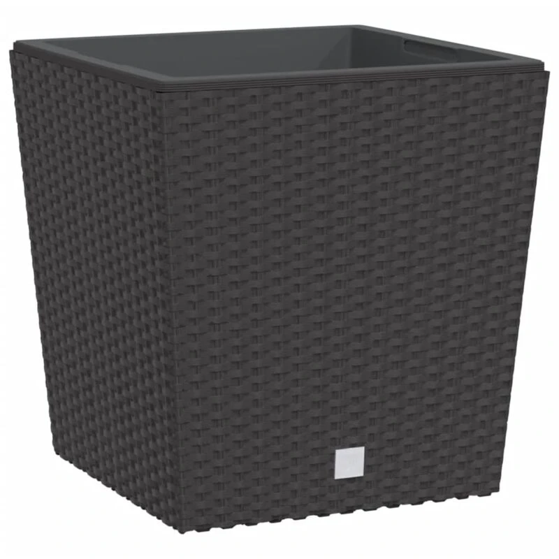 Image of vidaXL Planter with Removable Inner Brown 21/32 L PP Rattan, Brown 364679