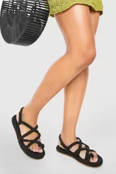 image of Crossover Front Rope Sandals