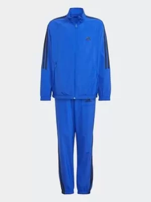 Image of Boys, adidas Woven Set, Blue/Black, Size 7-8 Years