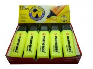 Image of Stabilo Boss Highlighters Chisel Tip 2-5mm Line Yellw PK10