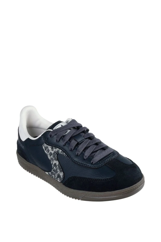 Image of Skechers Womens Hotshot Shimmering Spots Trainer in Black Size: 8 Black Female 8