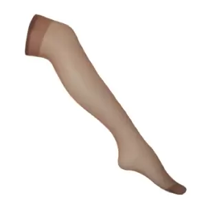 image of Silky Womens/Ladies Smooth Knit Knee Highs (2 Pairs) (One Size (UK Shoe 3-8)) (Mink)