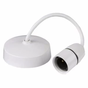 Image of KnightsBridge 6" 6 100W T2 Bayonet Cap BC Ceiling Rose Light Pendant Set