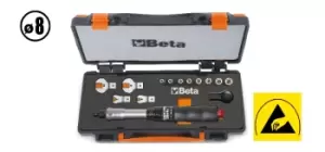 image of Beta Tools 671B/C10 14pc 1/4" D Torque Bar 2-10Nm Ratchet & Socket Set 006710002