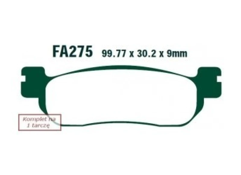 Image of EBC Brakes FA275TT Brake pad set Brake Pad Set,disc brake (402)
