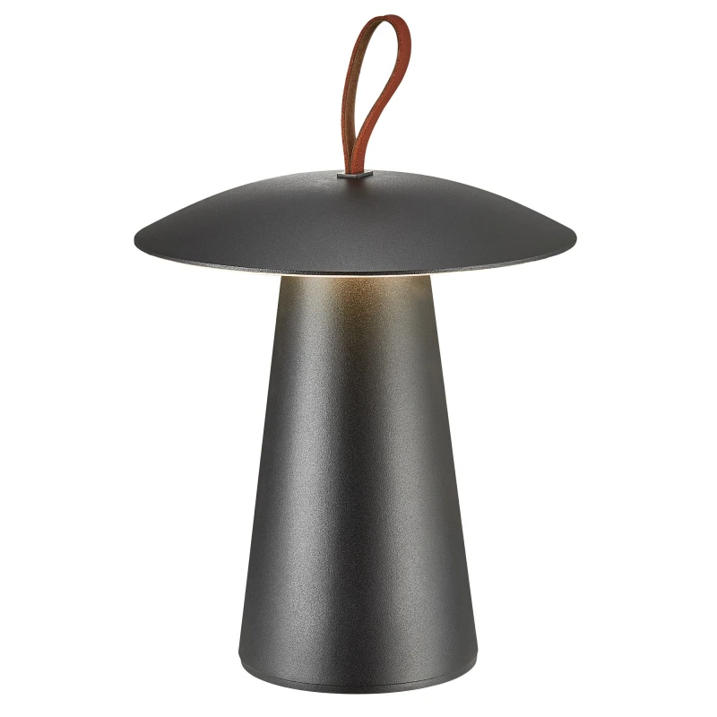 Image of Nordlux Ara Outdoor Table Battery Light Black Aluminium Intergrated LED Touch Dimmer, IP54 Black Unisex