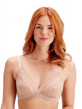 Image of Pretty Polly Triangle Bra - Nude, Size 8, Women