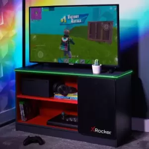 Image of X Rocker Carbon-Tek TV Media Unit with LED Lights, Grey