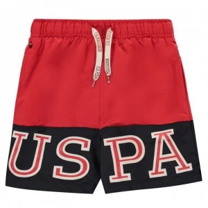 image of US Polo Assn Varsity Swim Shorts - Lollipop