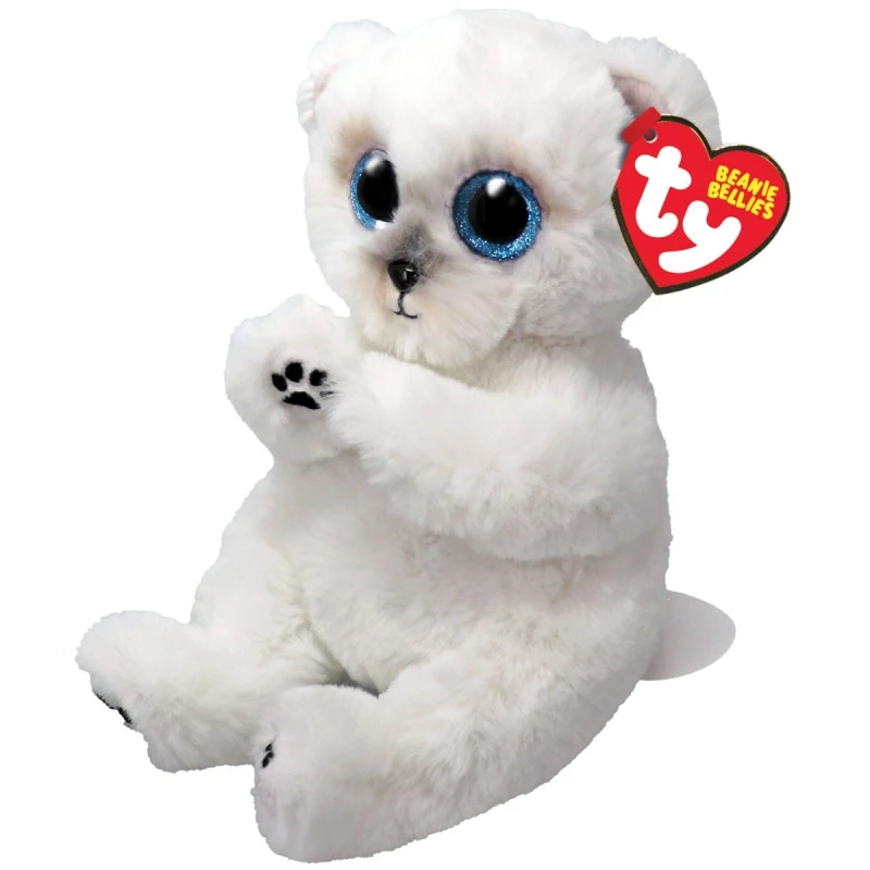Image of Ty Beanie Bellies Wuzzy Polar Bear 15cm Multi unisex