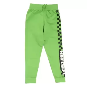 Image of Minecraft Girls Checkerboard Jogging Bottoms (5-6 Years) (Green)