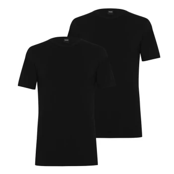 image of Hugo Boss 2 Pack Cotton T-Shirts Black Size L Men