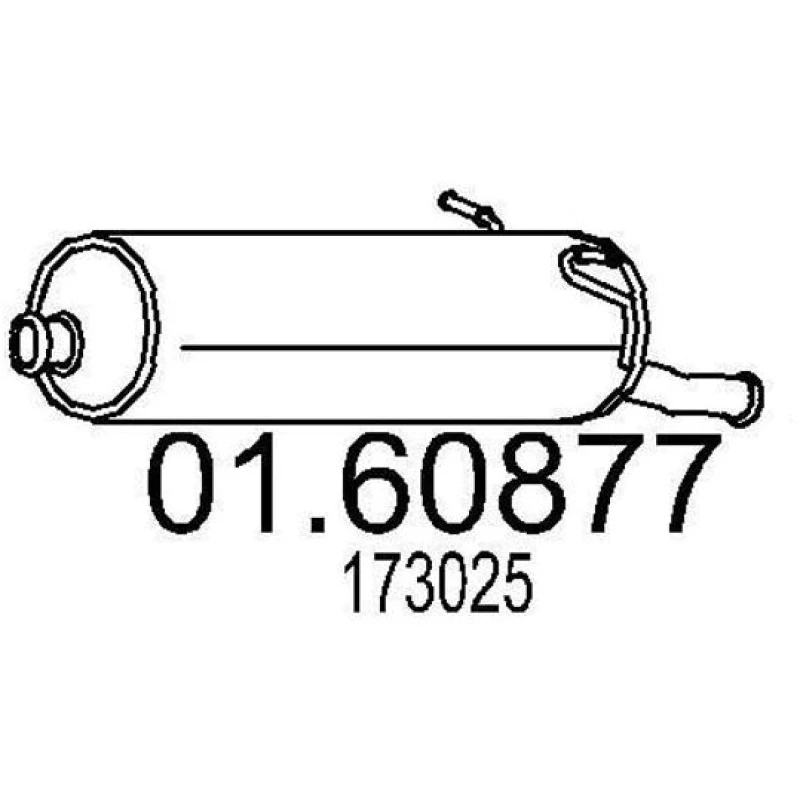 Image of MTS 01.60877 Rear silencer End Silencer (3437)