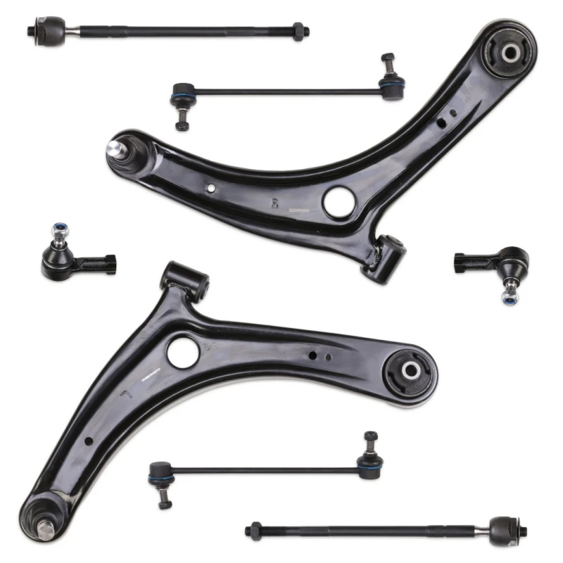 Image of RIDEX 772S0203 Control arm repair kit with coupling rod, Front Axle, Control Arm Sheet Steel Suspension Kit (772)