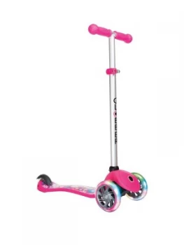 image of Globber Globber Primo Fantasy Lights Scooter - Flowers Neon Pink