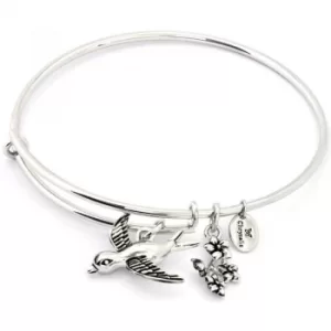 Image of Ladies Chrysalis Silver Plated Spirited Sparrow Expandable Bangle