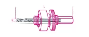 Image of Beta Tools 450PA/2 HSS Pilot Drill for Arbor 450AL/2 Ø: 6.35mm x 80mm 004500253