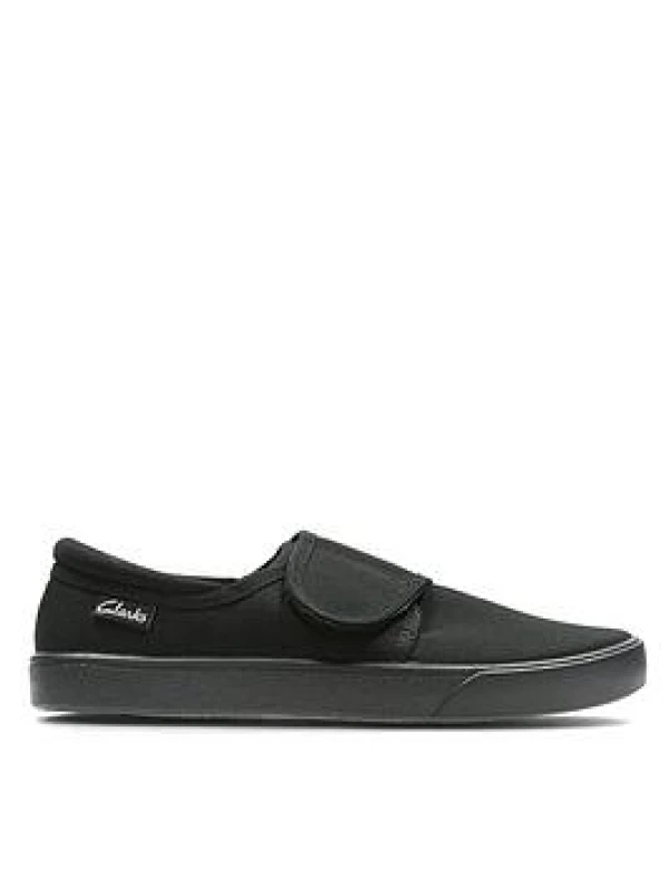 Image of (UK 1.5 Child, Black) Childrens Unisex Clarks P.E School Pumps Hopper Run - F Fit