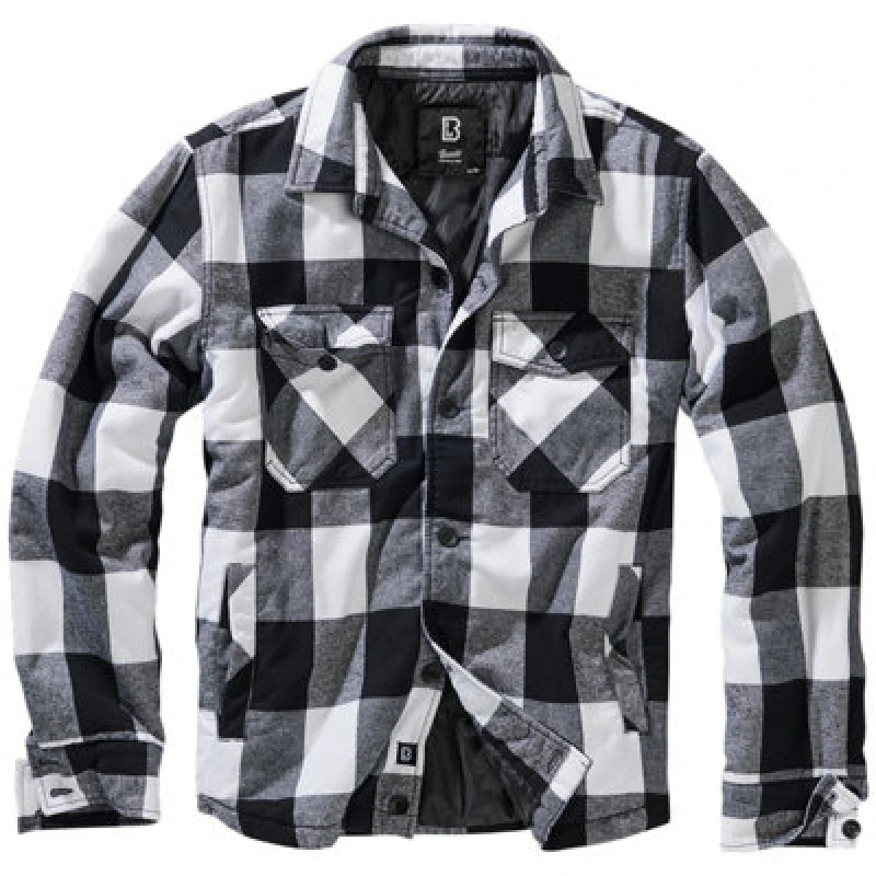 Image of Brandit Lumber Jacket White / Black Size Medium
