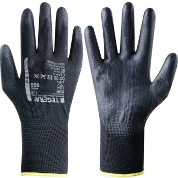 Image of Ejendals 866 Tegera Pu Palm-side Coated Black Gloves - Size 8