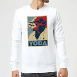 Image of Star Wars Yoda Poster Sweatshirt - White - XXL