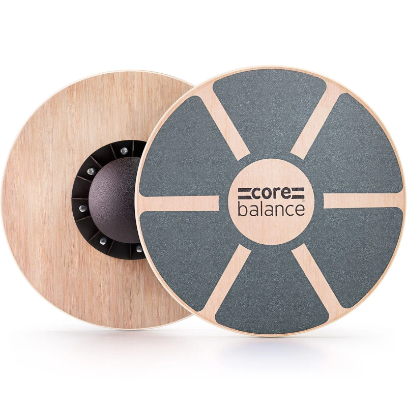 Image of Core Balance Wooden Balance Board Wobble Core Training Rehabilitation Fitness Aid Non Slip Grey
