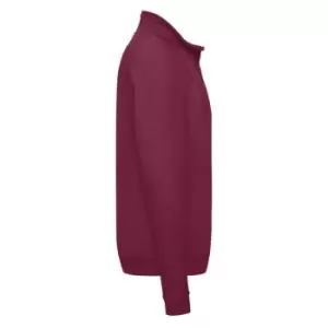 Image of Fruit Of The Loom Mens Zip Neck Sweatshirt (XL) (Dark Heather)