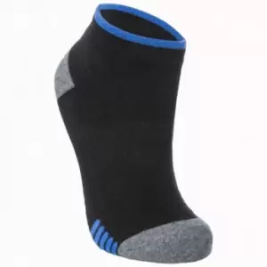 Image of Trespass Mens Tracked Insect Repellent Socks (2 Pairs) (4/7 UK) (Black/Dark Grey Marl)