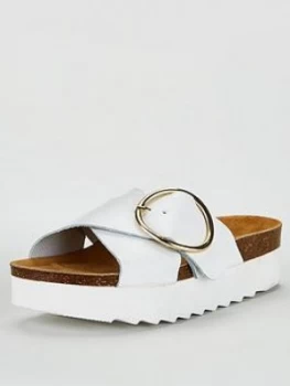 image of OFFICE Milana Wedge Sandal - White, Size 4, Women