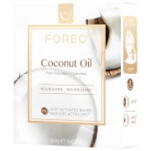 image of FOREO UFO Coconut Oil Mini Nourishing Face Mask (6 Pack)