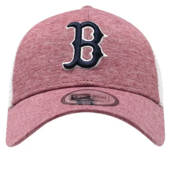 image of New Era Jersey Trucker Cap - Red Sox Red