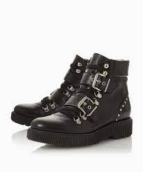 Image of Bertie Black Leather 'Provoked' Ankle Boots - 3