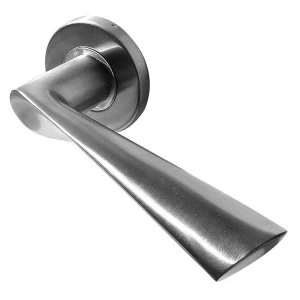 Image of Jedo Vecta Door Handle on Round Rose