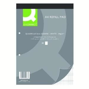 Image of Q-Connect Quadrille Ruled Head Bound Refill Pad 160 Pages A4 Pack of