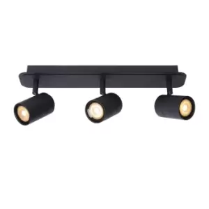 image of Lennert Modern Ceiling Spotlight Bar Bathroom - LED Dim. - GU10 - 3x5W 3000K - IP44 - Black