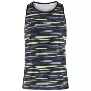 Image of Craft Mens CTM Distance Mesh Wrap Tank Top (L) (Black/Violet/Green)