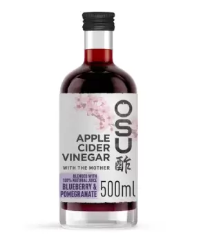 image of Osu Apple Cider Vinegar & The Mother Blueberry & Pomegranate Drink 500ml