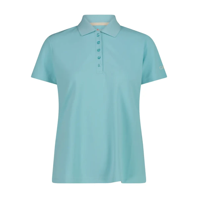 Image of CMP Womens pique polo shirt CMP One colour Bleu Female S